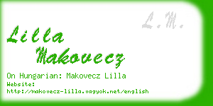 lilla makovecz business card